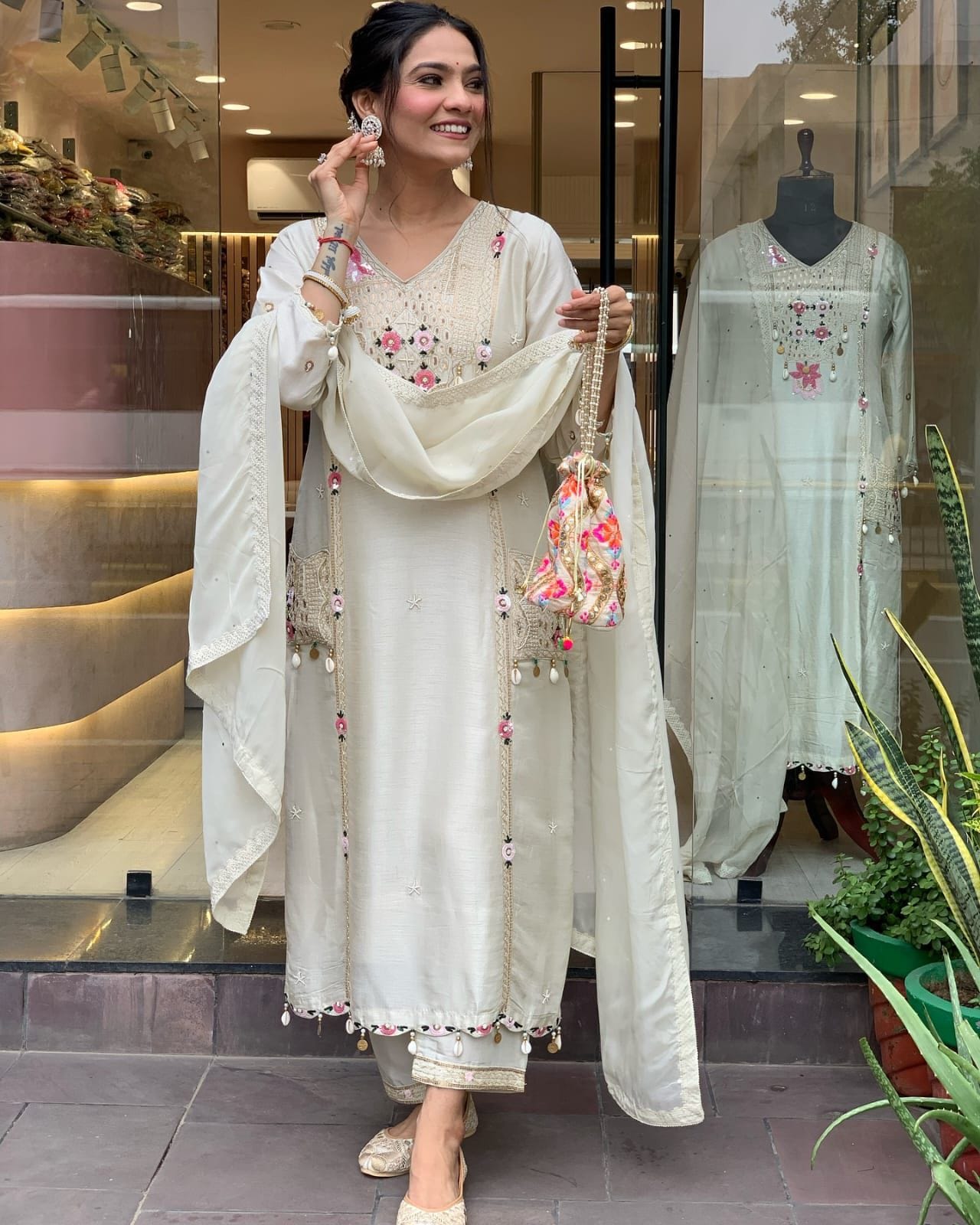 white kurti