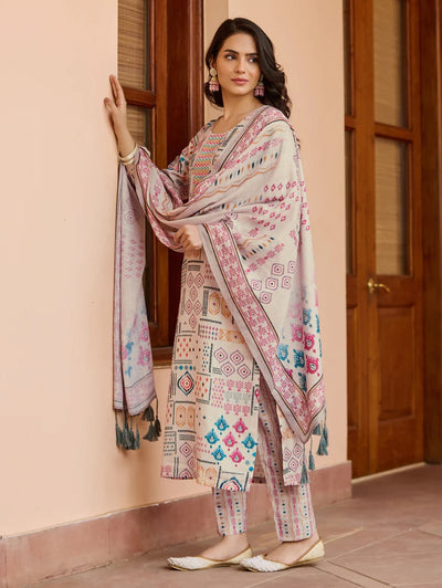 kurti with pant & dupatta