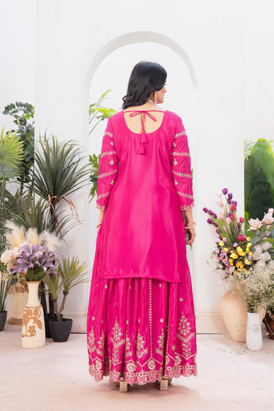 Chinnon Silk With Heavy Embroidery Coding Sequence Work With Full Embroidery Sleeve