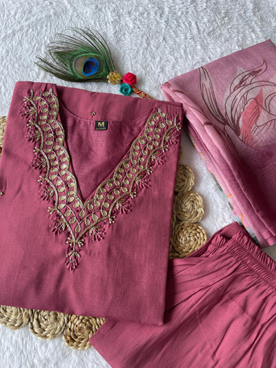 Designer kurti with pant dupatta full set